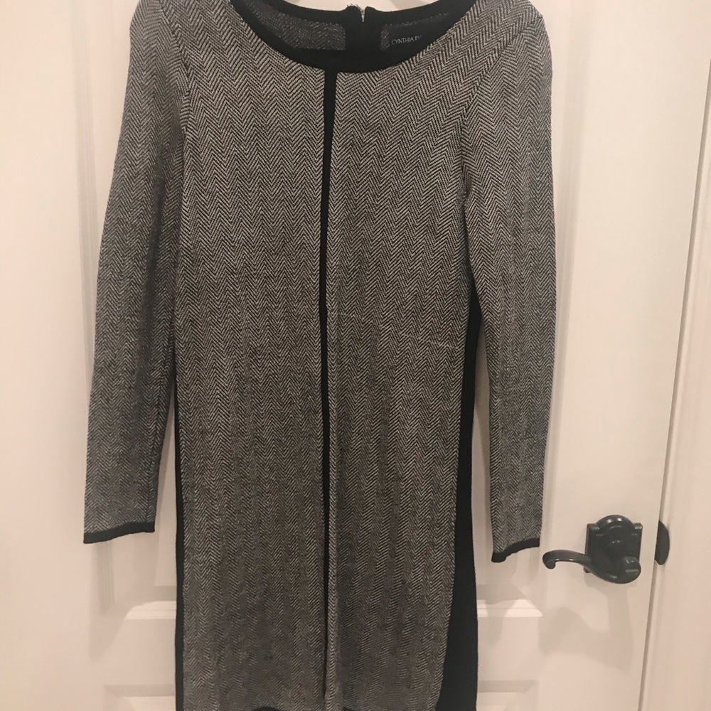 Cynthia Rowley black/white sweater dress.